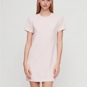 Aritzia babaton polyester T shirt dress in cream